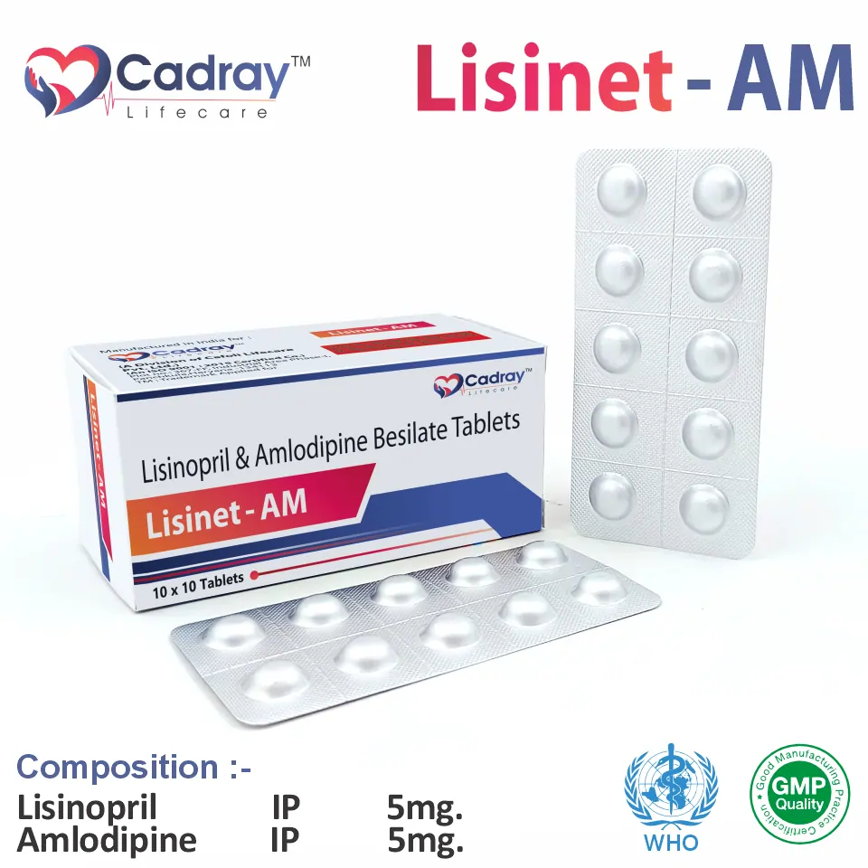 Lisinopril 5mg + Amlodipine 5mg | Best price for PCD Pharma Franchise | Hypertension management
